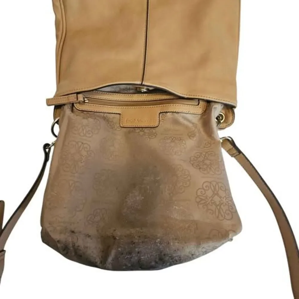 Enzo Angiolini Vegan Leather Handbag With Bamboo Clutch & Adjustable Strap